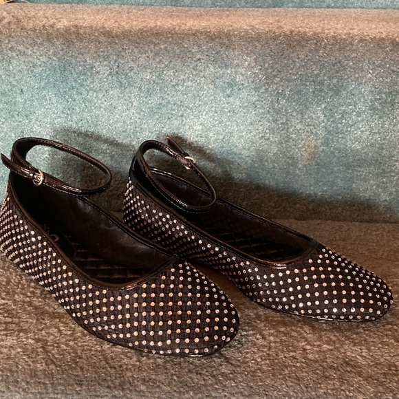 NEW Mix No. 6 Rhinestone Belleena Flat Shoe Sz 7 Never worn SPARKLY Ankle strap - Picture 4 of 11
